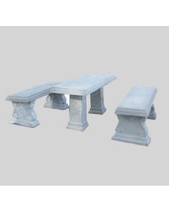 Square Table + 2 Pedestals