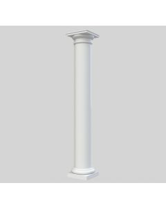 Smooth Round Pillar + Top + Bottom-2.100 mm