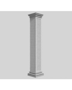Fluted Square Pillars + Top + Bottom